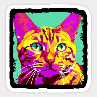 Toyger Pop Art - Cat Lover Gift Sticker